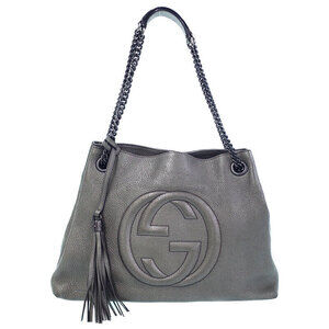Gucci Soho Chain Tote pebbled leather Shoulder Bag